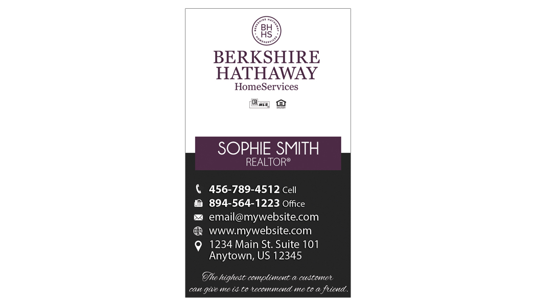 Berkshire Hathaway Business Cards, Berkshire Hathaway Cards | Berkshire Hathaway Business Card Printing, Berkshire Hathaway Card Templates