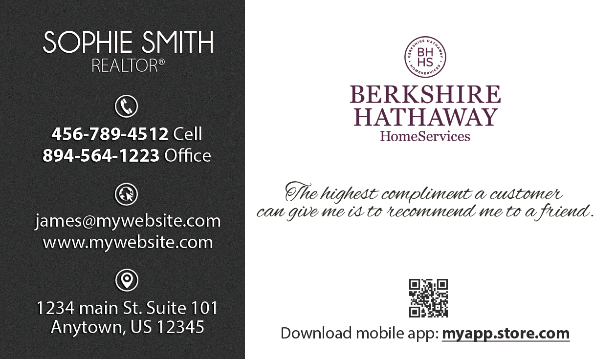 Berkshire Hathaway Business Cards, Berkshire Hathaway Cards | Berkshire Hathaway Business Card Printing, Berkshire Hathaway Card Templates