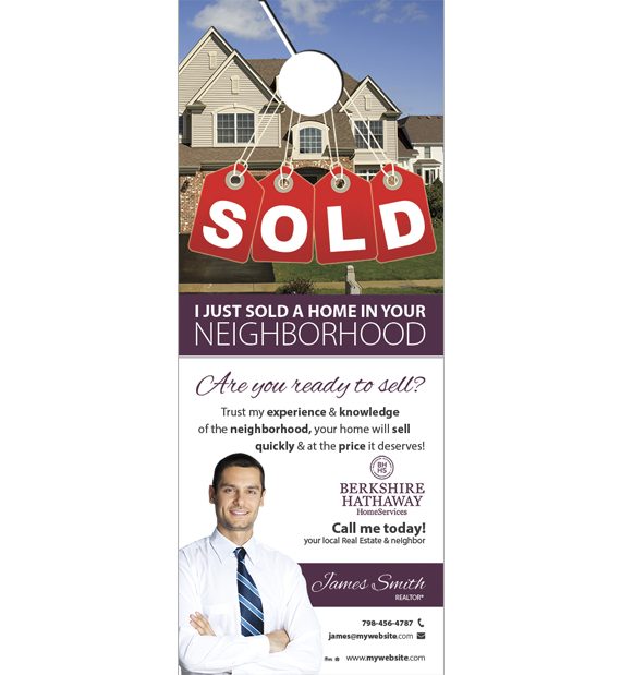 Berkshire Hathaway Door Hangers, Berkshire Hathaway Realtor Hangers, Berkshire Hathaway Office Hangers, Berkshire Hathaway Agent Hangers, Berkshire Hathaway Broker Hangers