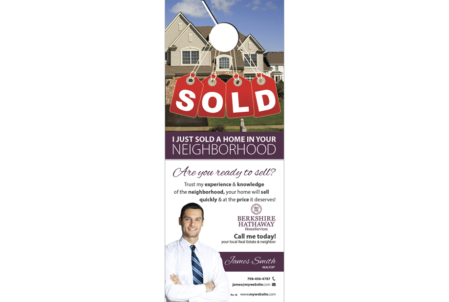 Berkshire Hathaway Door Hangers, Berkshire Hathaway Realtor Hangers, Berkshire Hathaway Office Hangers, Berkshire Hathaway Agent Hangers, Berkshire Hathaway Broker Hangers