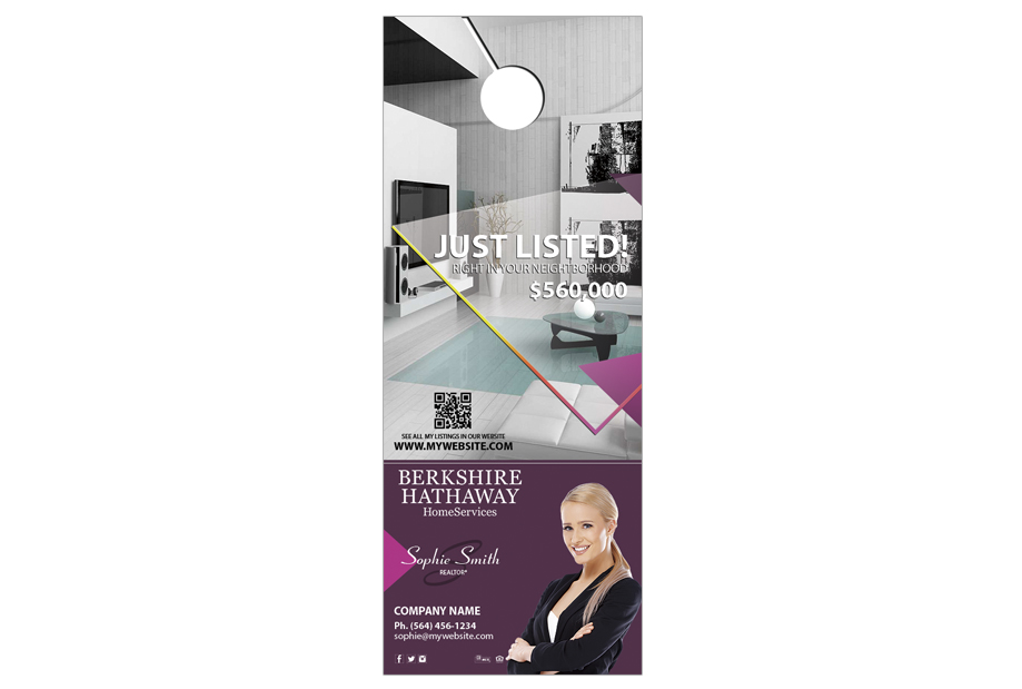 Berkshire Hathaway Door Hangers, Berkshire Hathaway Realtor Hangers, Berkshire Hathaway Office Hangers, Berkshire Hathaway Agent Hangers, Berkshire Hathaway Broker Hangers