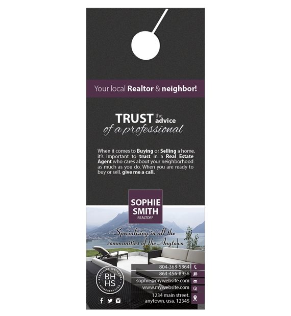 Berkshire Hathaway Door Hangers, Berkshire Hathaway Realtor Hangers, Berkshire Hathaway Office Hangers, Berkshire Hathaway Agent Hangers, Berkshire Hathaway Broker Hangers