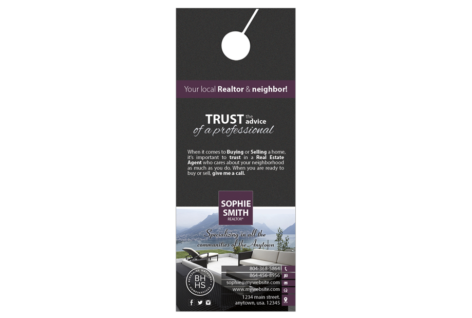 Berkshire Hathaway Door Hangers, Berkshire Hathaway Realtor Hangers, Berkshire Hathaway Office Hangers, Berkshire Hathaway Agent Hangers, Berkshire Hathaway Broker Hangers