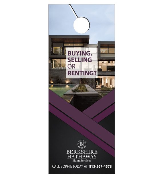 Berkshire Hathaway Door Hangers, Berkshire Hathaway Realtor Hangers, Berkshire Hathaway Office Hangers, Berkshire Hathaway Agent Hangers, Berkshire Hathaway Broker Hangers