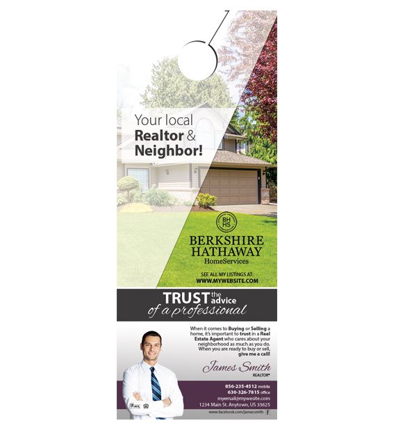 Berkshire Hathaway Door Hangers, Berkshire Hathaway Realtor Hangers, Berkshire Hathaway Office Hangers, Berkshire Hathaway Agent Hangers, Berkshire Hathaway Broker Hangers
