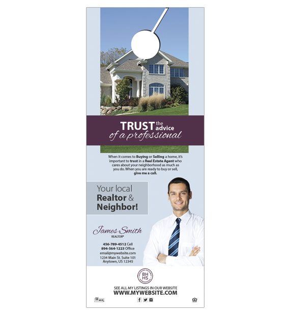 Berkshire Hathaway Door Hangers, Berkshire Hathaway Realtor Hangers, Berkshire Hathaway Office Hangers, Berkshire Hathaway Agent Hangers, Berkshire Hathaway Broker Hangers