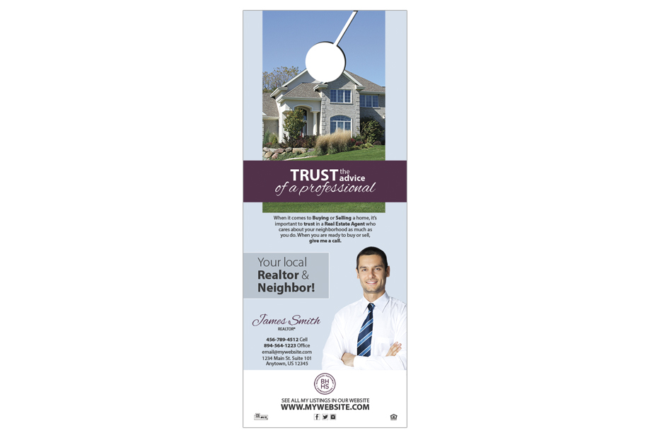 Berkshire Hathaway Door Hangers, Berkshire Hathaway Realtor Hangers, Berkshire Hathaway Office Hangers, Berkshire Hathaway Agent Hangers, Berkshire Hathaway Broker Hangers