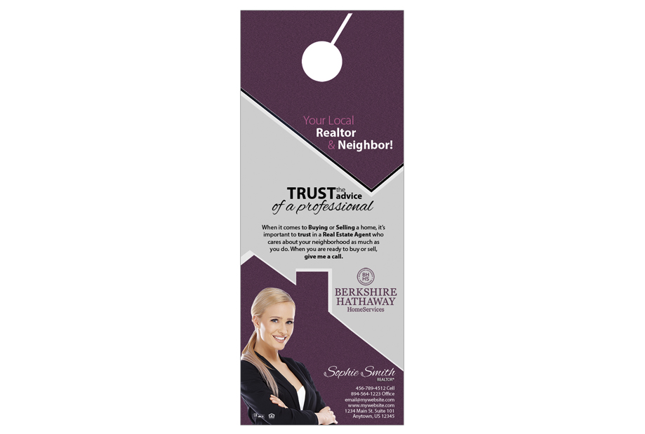 Berkshire Hathaway Door Hangers, Berkshire Hathaway Realtor Hangers, Berkshire Hathaway Office Hangers, Berkshire Hathaway Agent Hangers, Berkshire Hathaway Broker Hangers