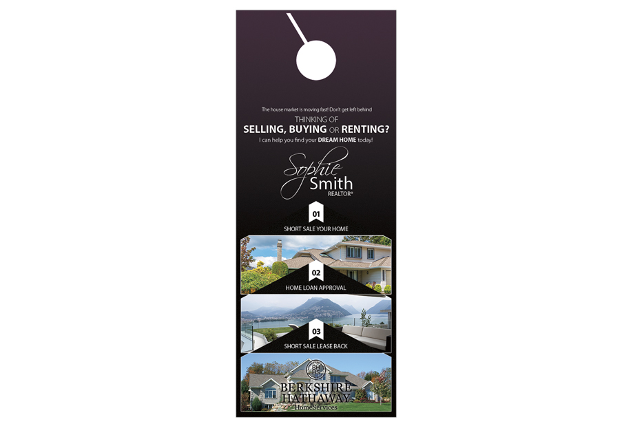 Berkshire Hathaway Door Hangers, Berkshire Hathaway Realtor Hangers, Berkshire Hathaway Office Hangers, Berkshire Hathaway Agent Hangers, Berkshire Hathaway Broker Hangers