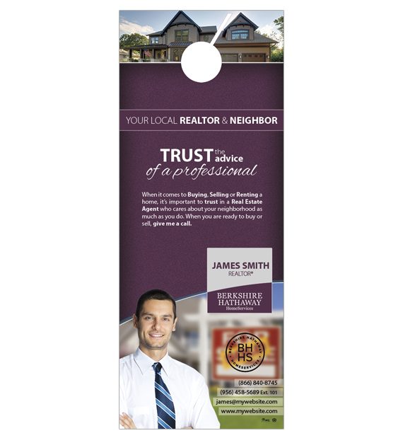 Berkshire Hathaway Door Hangers, Berkshire Hathaway Realtor Hangers, Berkshire Hathaway Office Hangers, Berkshire Hathaway Agent Hangers, Berkshire Hathaway Broker Hangers