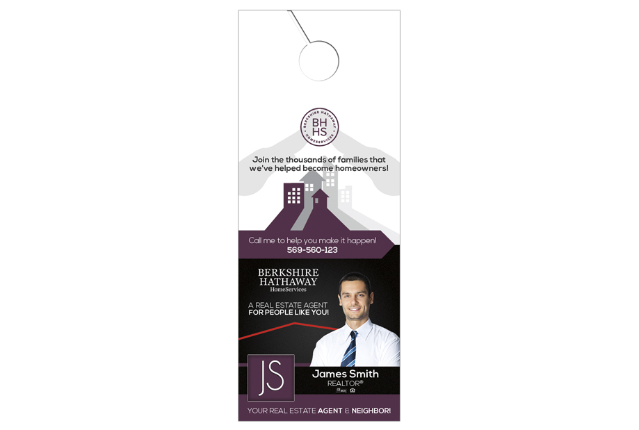 Berkshire Hathaway Door Hangers, Berkshire Hathaway Realtor Hangers, Berkshire Hathaway Office Hangers, Berkshire Hathaway Agent Hangers, Berkshire Hathaway Broker Hangers