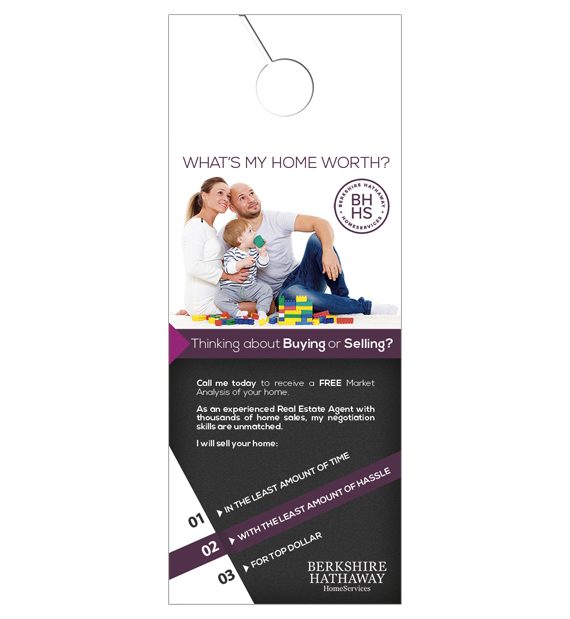 Berkshire Hathaway Door Hangers, Berkshire Hathaway Realtor Hangers, Berkshire Hathaway Office Hangers, Berkshire Hathaway Agent Hangers, Berkshire Hathaway Broker Hangers