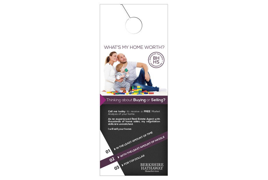 Berkshire Hathaway Door Hangers, Berkshire Hathaway Realtor Hangers, Berkshire Hathaway Office Hangers, Berkshire Hathaway Agent Hangers, Berkshire Hathaway Broker Hangers