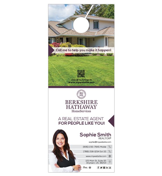 Berkshire Hathaway Door Hangers, Berkshire Hathaway Realtor Hangers, Berkshire Hathaway Office Hangers, Berkshire Hathaway Agent Hangers, Berkshire Hathaway Broker Hangers