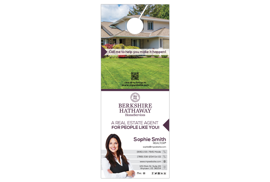 Berkshire Hathaway Door Hangers, Berkshire Hathaway Realtor Hangers, Berkshire Hathaway Office Hangers, Berkshire Hathaway Agent Hangers, Berkshire Hathaway Broker Hangers