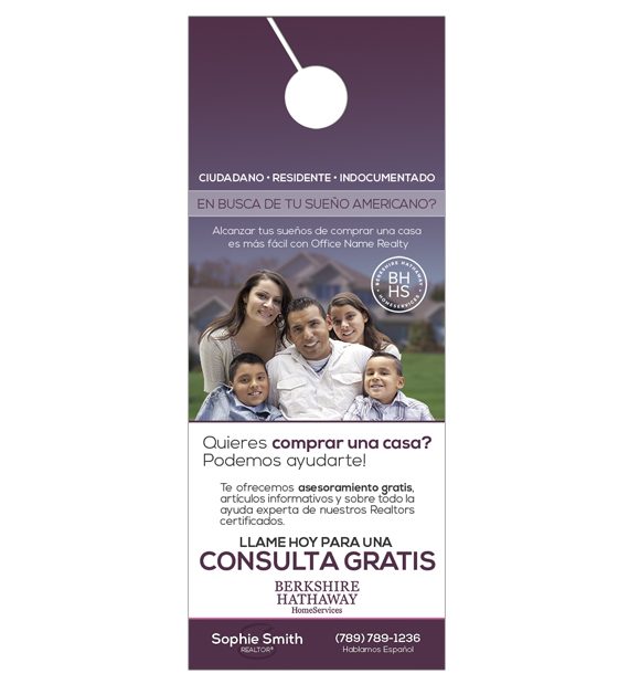 Berkshire Hathaway Spanish Hangers, Berkshire Hathaway Realtor Hangers, Berkshire Hathaway Office Hangers, Berkshire Hathaway Agent Hangers, Berkshire Hathaway Broker Hangers