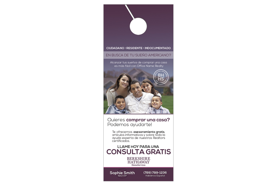 Berkshire Hathaway Spanish Hangers, Berkshire Hathaway Realtor Hangers, Berkshire Hathaway Office Hangers, Berkshire Hathaway Agent Hangers, Berkshire Hathaway Broker Hangers