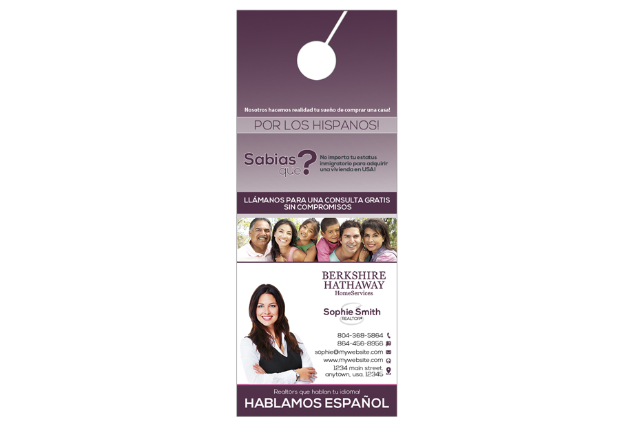 Berkshire Hathaway Spanish Hangers, Berkshire Hathaway Realtor Hangers, Berkshire Hathaway Office Hangers, Berkshire Hathaway Agent Hangers, Berkshire Hathaway Broker Hangers
