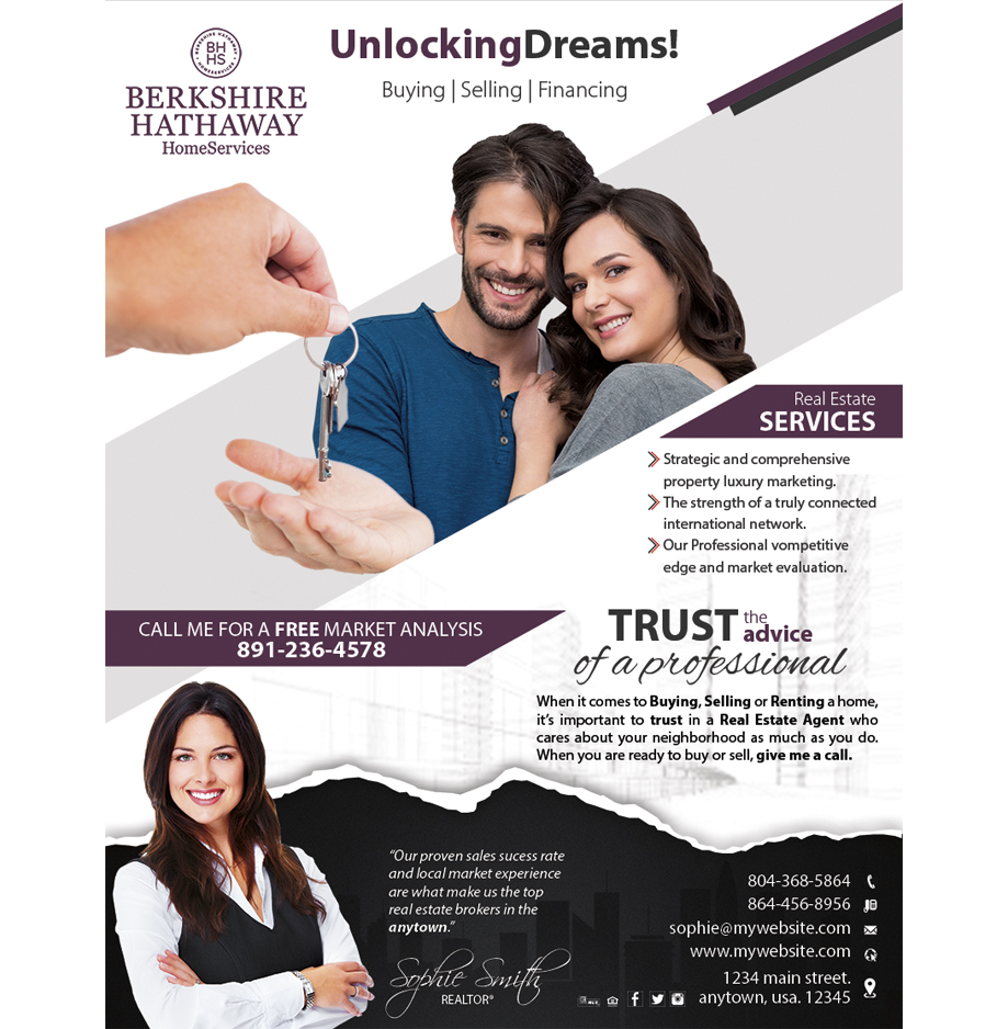 Berkshire Hathaway Flyers, Berkshire Hathaway Realtor Flyers, Berkshire Hathaway Agent Flyers, Berkshire Hathaway Office Flyers, Berkshire Hathaway Broker Flyers